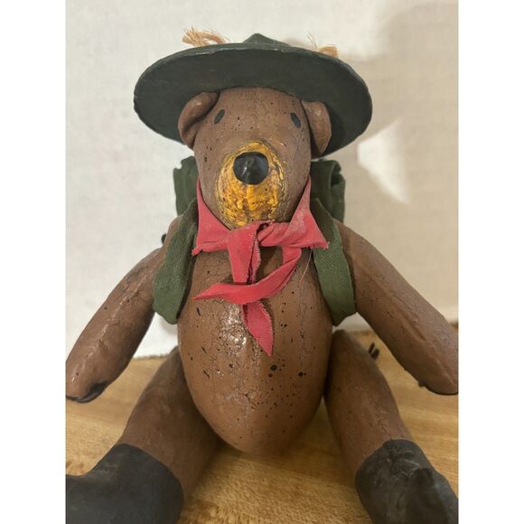 Stetson Home Classics 7" Jointed Bear Scout Camping Hiking Bear - Picture 4 of 9